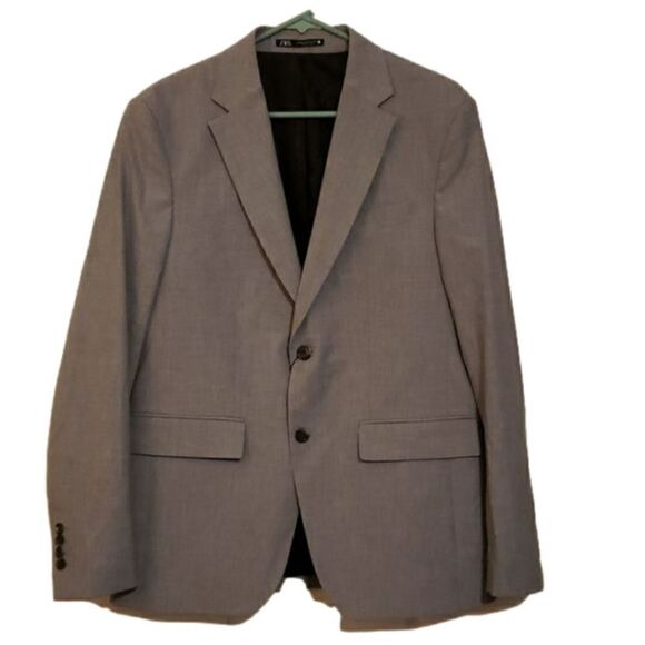 ZARA Mens Grey Suit Jacket Size 38R NWT - Picture 1 of 8